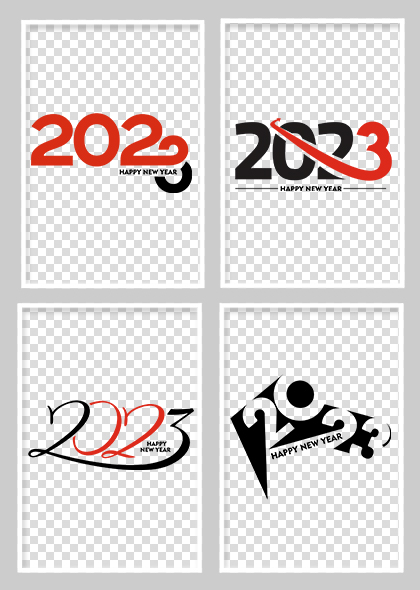 2023创意艺术字2023数字艺术字设计矢量素材