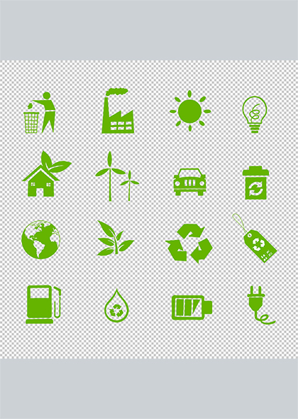 绿色环保图标环境日PNG透明图标