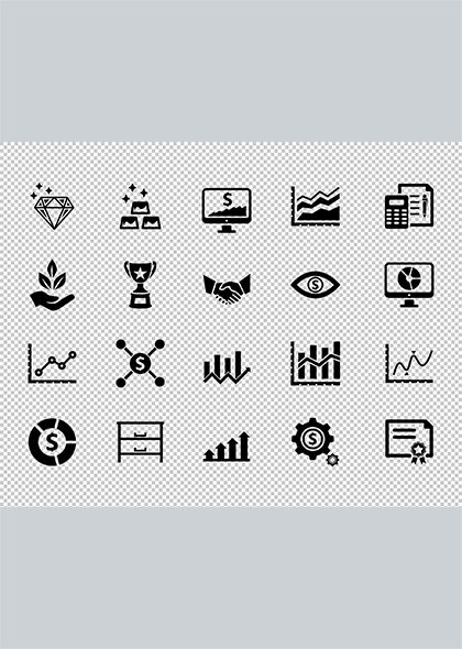 统计金融商务前端UI设计icon图标素材