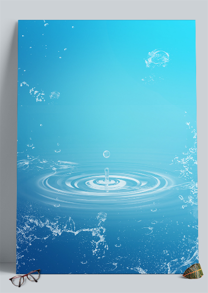 蓝色质感水滴波纹涟漪背景素材