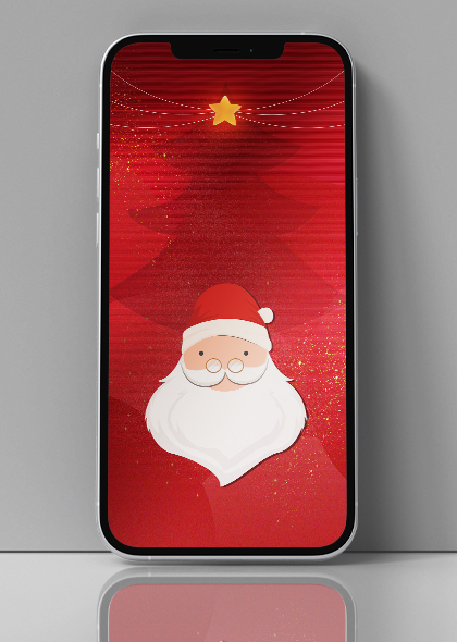 圣诞节圣诞老人手机海报背景