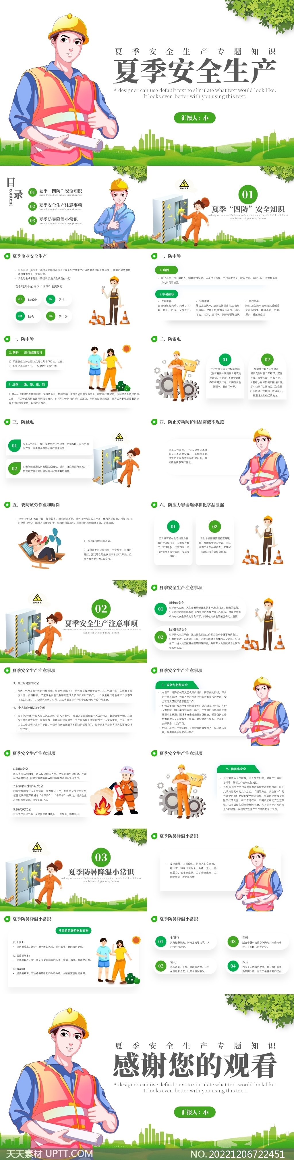 四防安全生產(chǎn)知識(shí)PPT模板