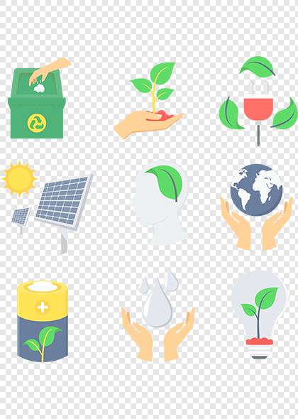 绿色环保可再生资源图标素材
