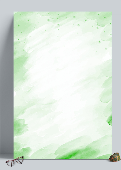 绿色水彩边框清新文艺背景素材