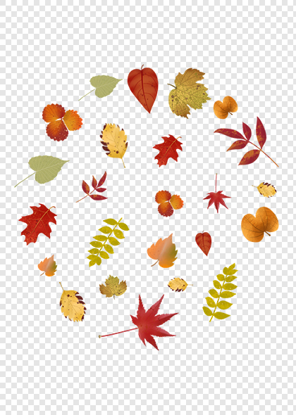 秋天秋季落叶底纹免抠树叶素材
