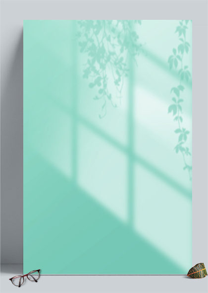 绿色窗户光影光效春天海报背景
