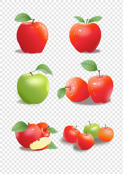 红苹果绿苹果免抠素材套图