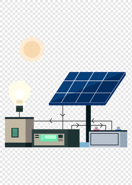 太阳能发电站绿色能源元素矢量素材