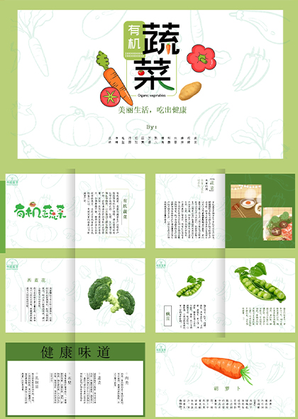 蔬菜健康百科PPT模板