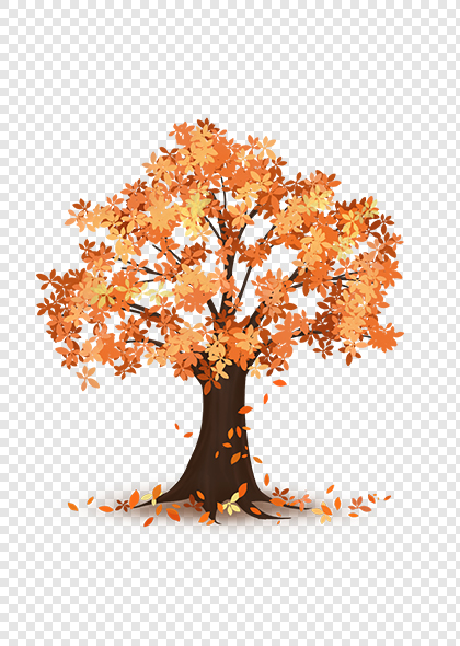 秋天的树秋天落叶免抠元素素材