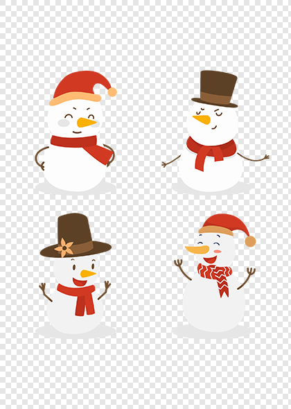 卡通雪人圣诞节冬至冬季海报点缀PNG雪人图片