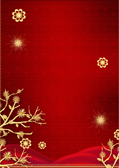 红金中国风底纹边框背景矢量素材