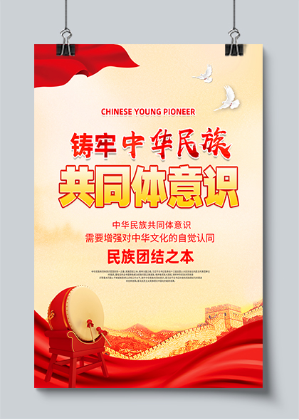铸牢中华民族共同体意识民族团结进步宣传海报