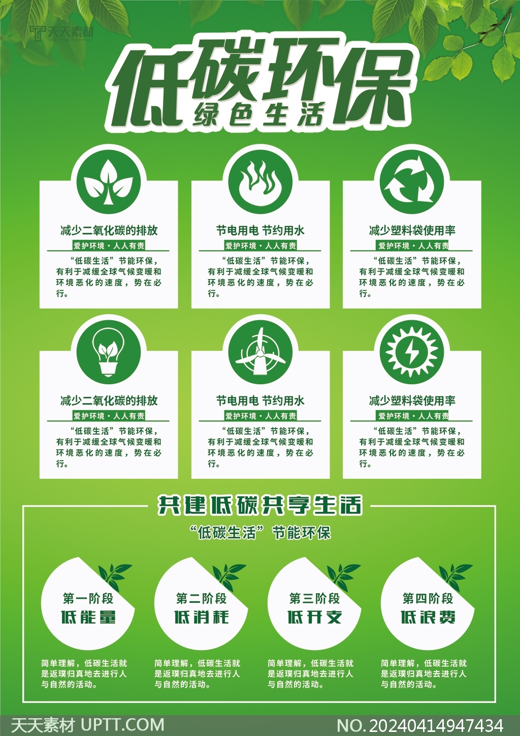 绿色生活低碳环保世界地球日海报画册设计