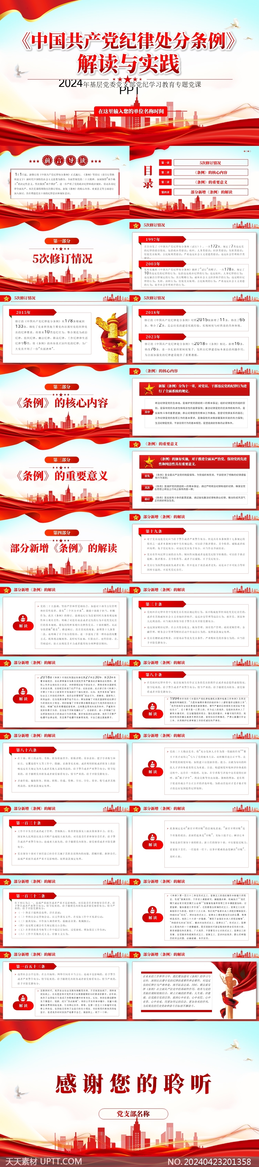 《中国共产党纪律处分条例》解读实践PPT模板