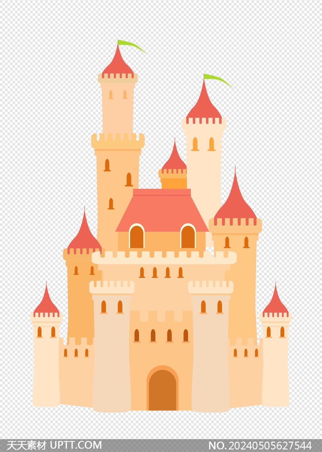欧式城堡古堡免抠元素矢量素材
