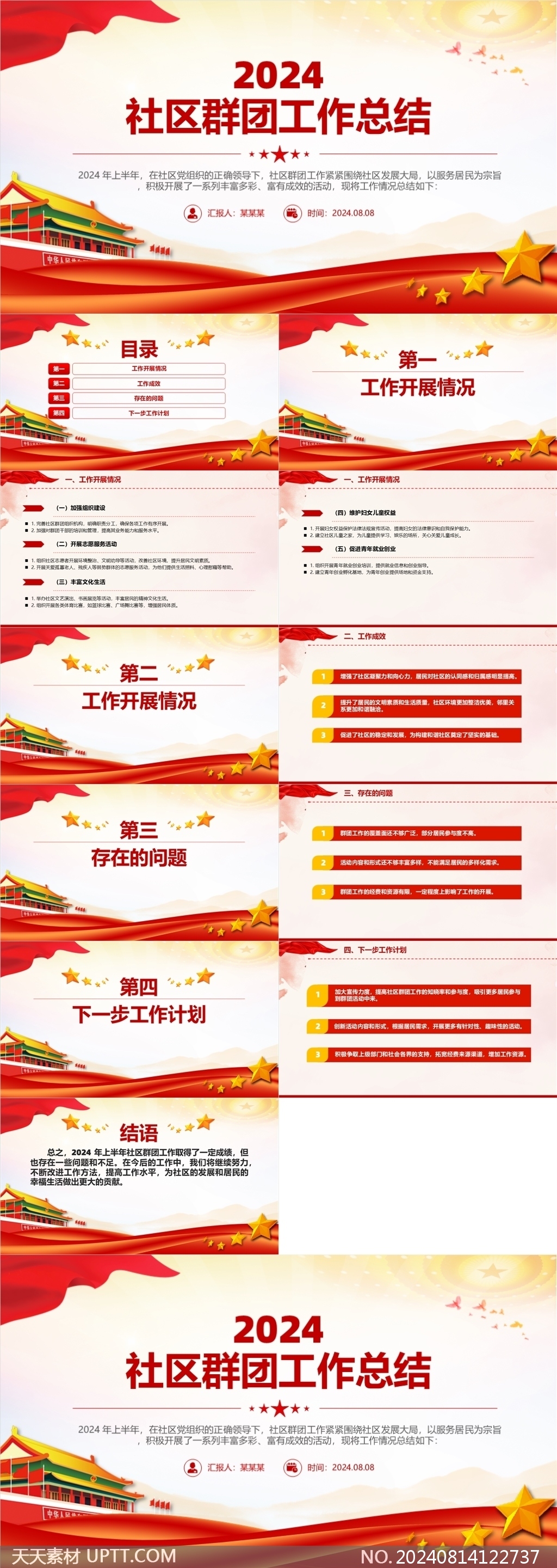 2024年中社區(qū)群團工作總結(jié)PPT模板