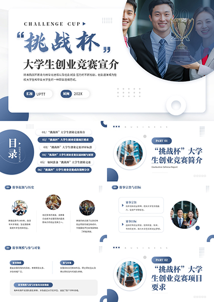 大学生创业竞赛成功案例分享准备策略PPT模板