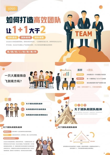 優(yōu)秀團(tuán)隊(duì)必備要素與執(zhí)行力提升PPT模板