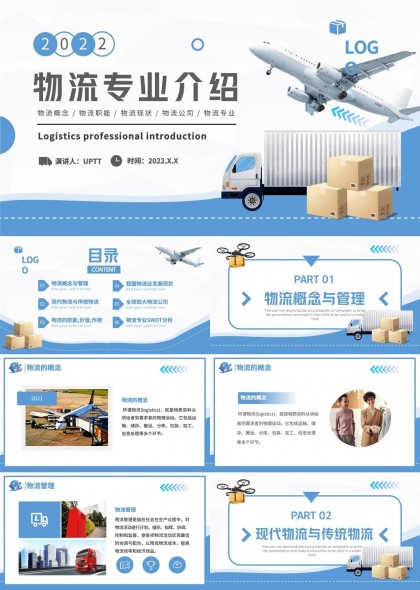 物流专业介绍与管理分析PPT模板