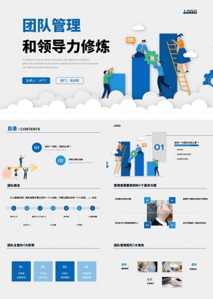 團(tuán)隊(duì)管理和領(lǐng)導(dǎo)力修煉培訓(xùn)內(nèi)容PPT模板