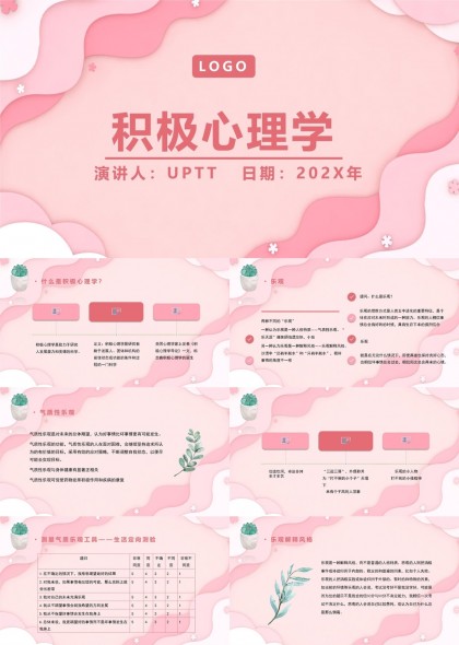 积极心理学知识分享与应用技巧PPT模板