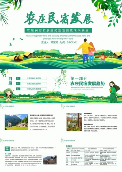 农庄民宿发展趋势规划要素未来展望PPT模板