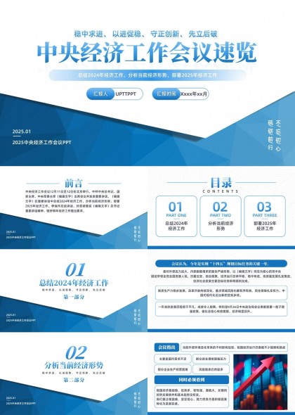 中央經(jīng)濟(jì)工作會(huì)議速覽2024年總結(jié)與2025年展望PPT模板