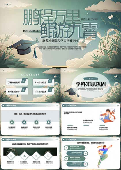 高考冲刺阶段学习指导PPT模板