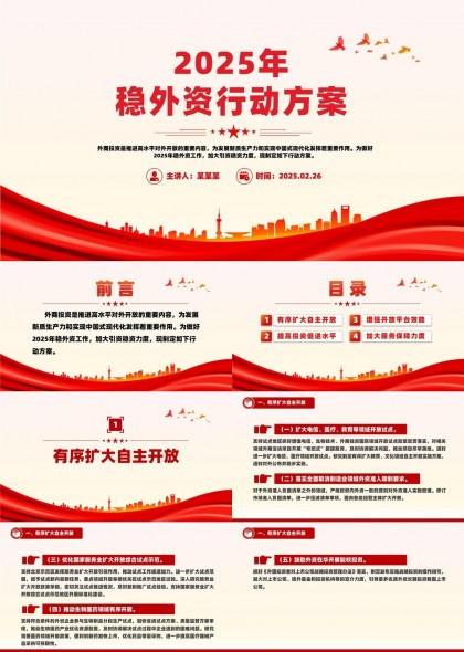 2025年稳外资行动方案详细解读PPT模板