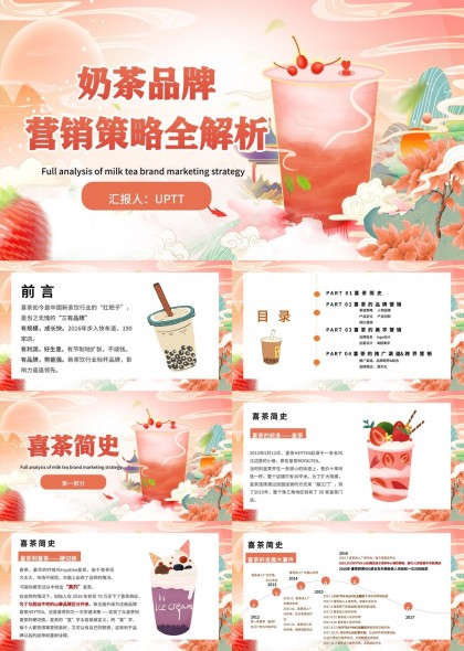 奶茶品牌营销策略全解析喜茶案例分析PPT模板