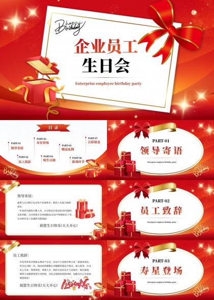 企业员工生日会活动策划方案PPT模板