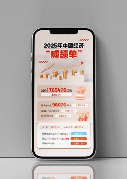 2025中国经济成绩单手机端数据展示图