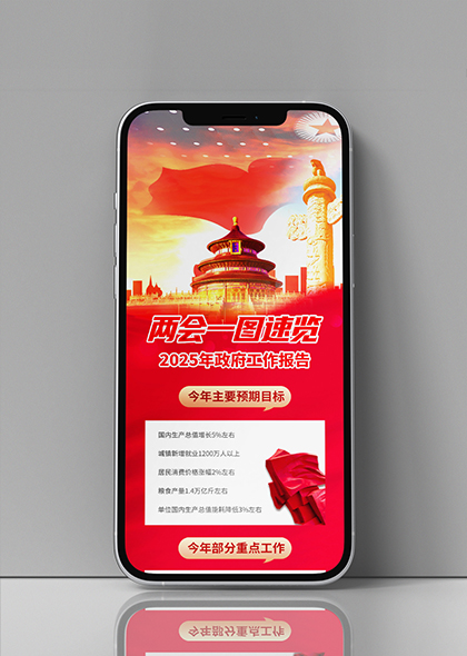 两会一图速览2025年政府工作报告重点工作解读手机长图