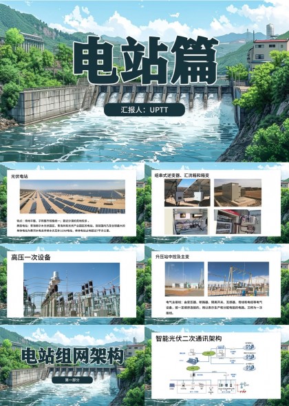 电站智能管理系统业务架构与应用PPT模板