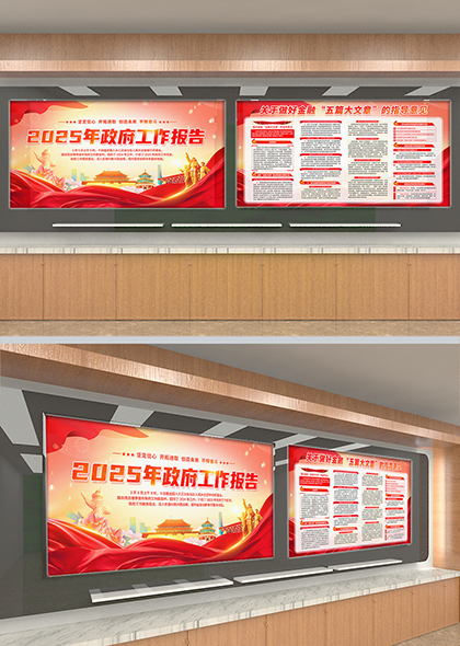 关于做好金融“五篇大文章”的指导意见两会宣传展板
