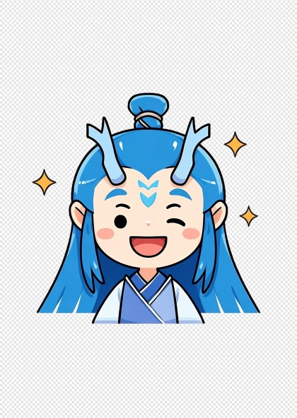 敖丙卡通頭像可愛表情包插畫元素