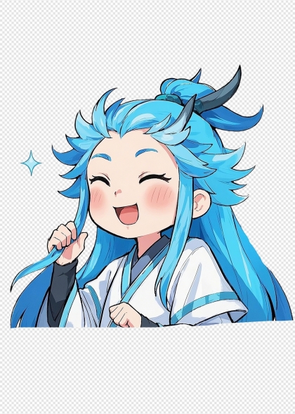 敖丙卡通形象可愛插畫元素