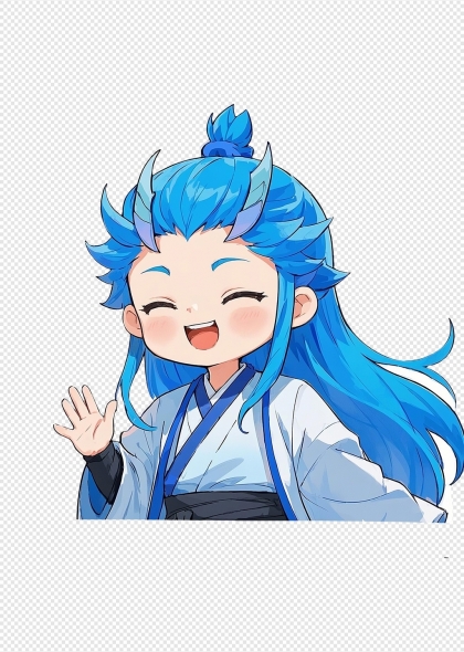哪吒敖丙卡通头像可爱插画元素