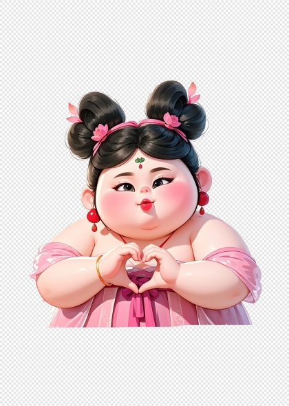哪吒2石矶娘娘比心搞怪表情包PNG素材