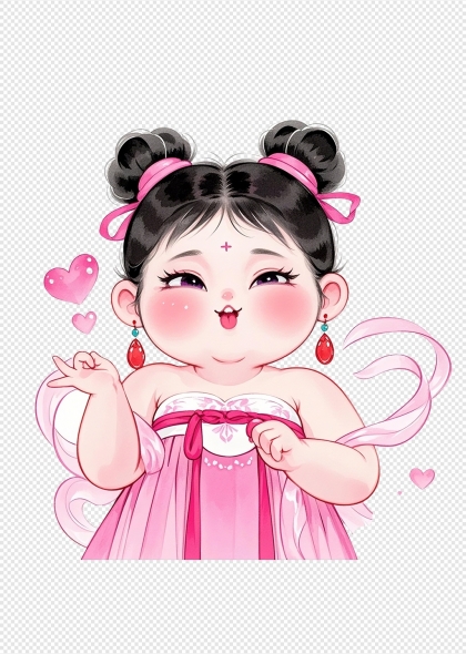 哪吒2石矶娘娘搞怪爱你表情包PNG素材