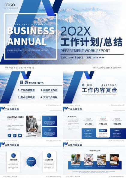 202X工作計(jì)劃總結(jié)商務(wù)年度報(bào)告PPT模板