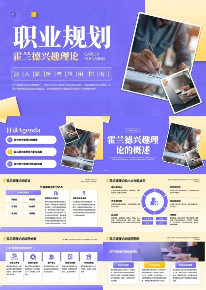 职业规划霍兰德兴趣理论深入解析与应用指南PPT模板