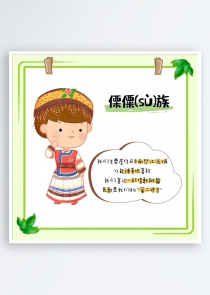 傈僳族簡(jiǎn)介（五十六個(gè)民族簡(jiǎn)介矢量素材系列）