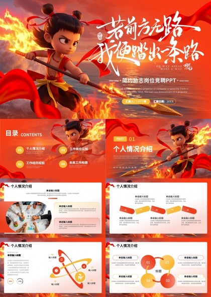 简约励志岗位竞聘PPT模板