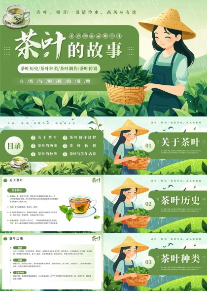 茶叶的故事从历史到制作再到传说PPT模板