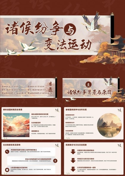 诸侯纷争与变法运动历史背景原因分析PPT模板