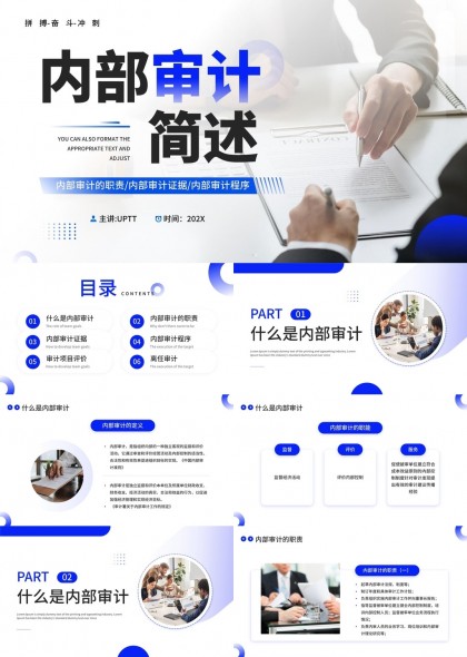 内部审计简述职责证据程序评价离任审计PPT模板
