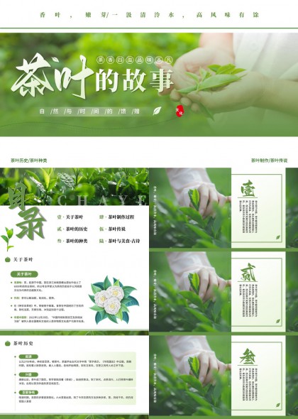 茶叶的故事自然与时间的馈赠PPT模板