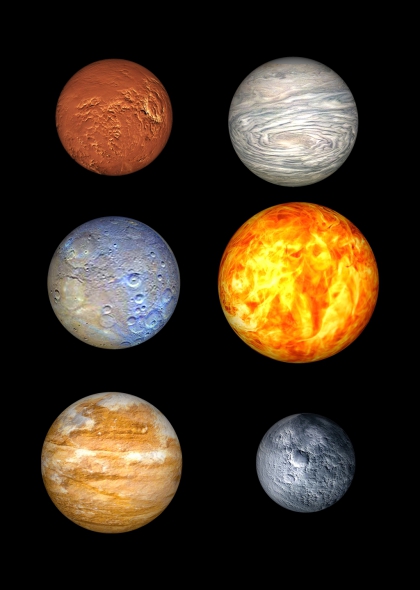 月球太阳金星木星土星星球天体行星素材